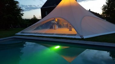 Mastverlichting in werking